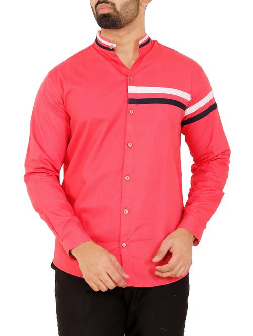 red striped casual shirt - 16142541 - Very Small Image - 1