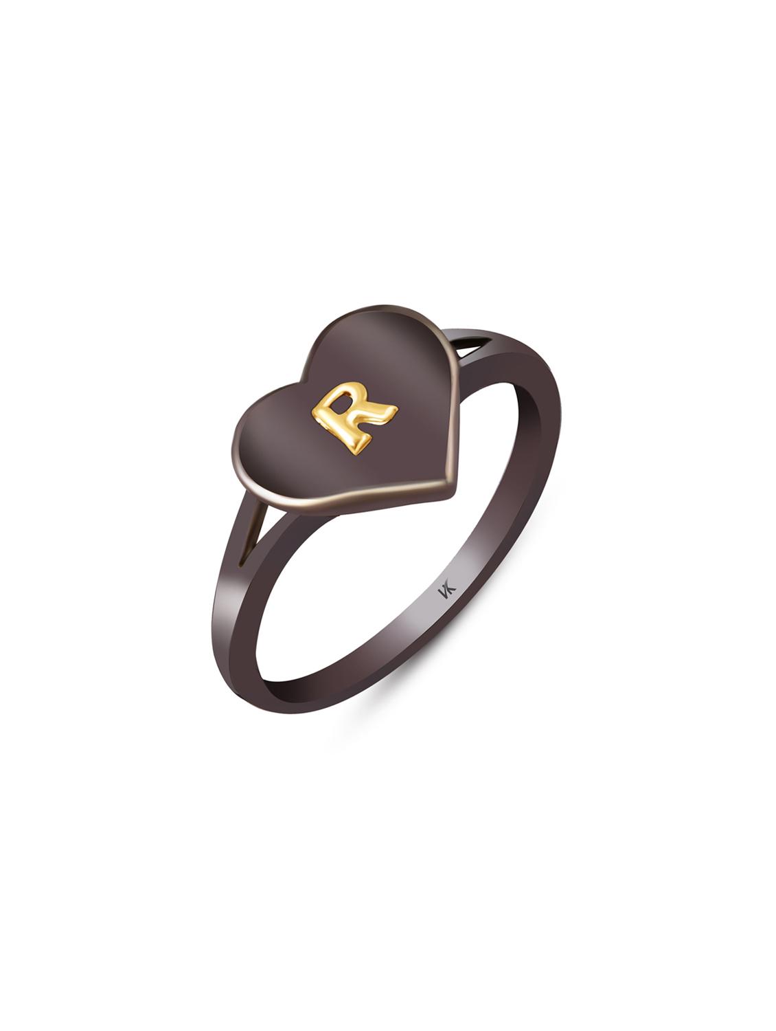 black brass finger ring - 16142684 - Zoom Image - 1