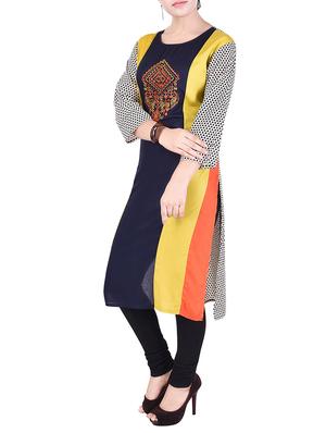 embroidered straight kurta - 16143123 - Standard Image - 2