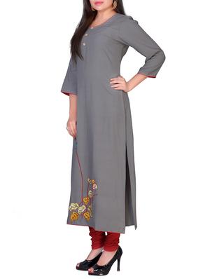 solid straight kurta - 16143147 - Standard Image - 2