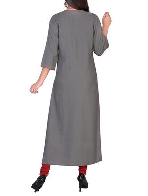 solid straight kurta - 16143147 - Standard Image - 3