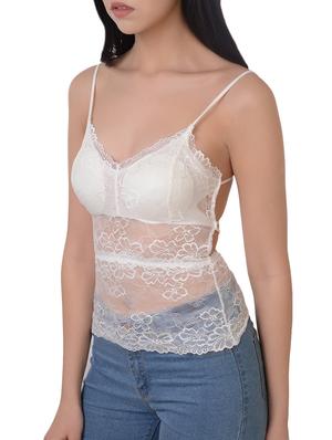 criss cross back lace camisole - 16157449 - Standard Image - 2
