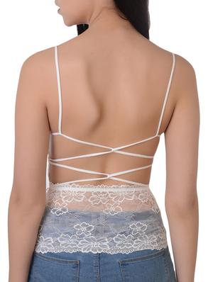 criss cross back lace camisole - 16157449 - Standard Image - 3
