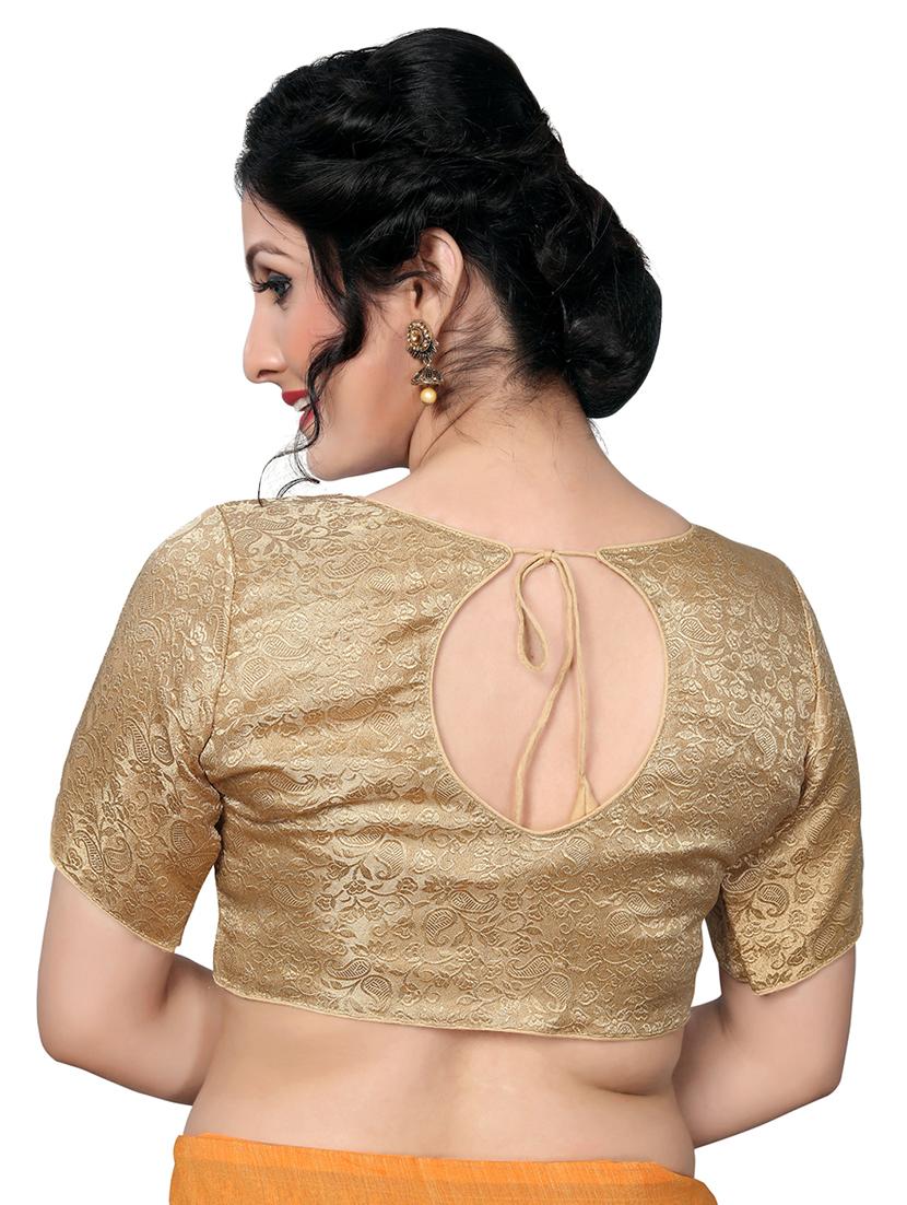 beige silk brocade blouse - 16157598 - Zoom Image - 2