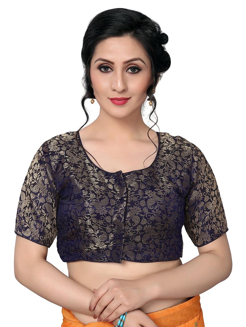 black silk brocade blouse - 16157599 - Zoom Image - 1