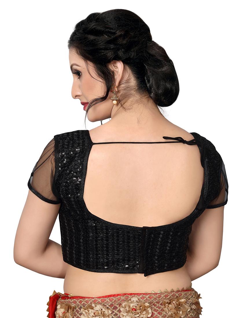black silk embroidered blouse - 16157610 - Zoom Image - 2