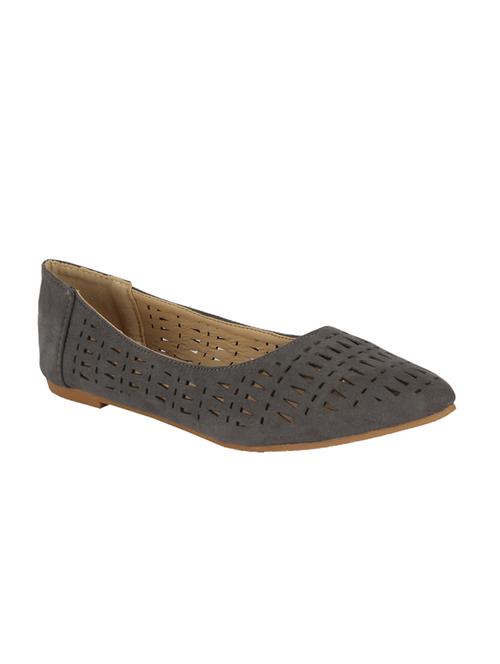 grey slip on ballerinas - 16157956 - Standard Image - 1