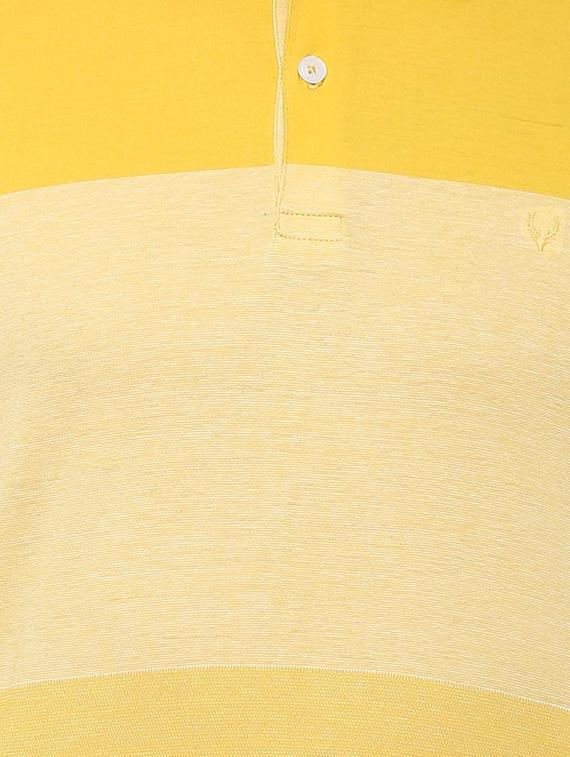 yellow color block polo t-shirt - 16158161 - Zoom Image - 4