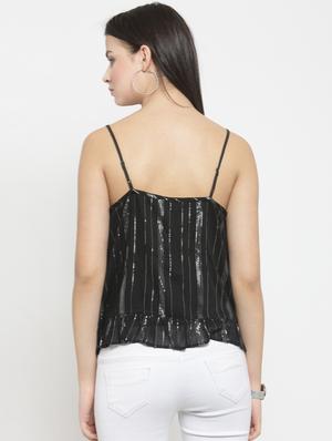 ruffle detail striped top - 16158308 - Standard Image - 3