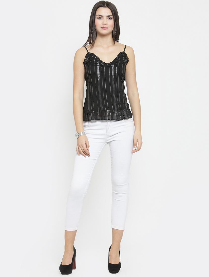 ruffle detail striped top - 16158308 - Zoom Image - 4