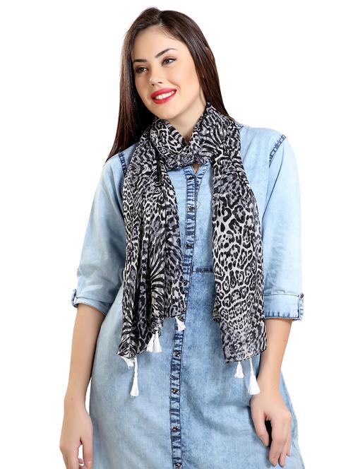 black georgette scarf - 16158335 - Very Small Image - 1