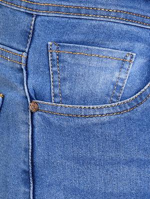 blue denim patched jeans - 16158828 - Standard Image - 4