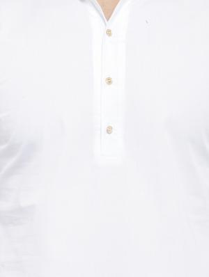 white solid asymmetric kurta - 16159087 - Standard Image - 5