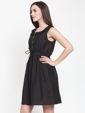 ruffle trim drawstring a-line dress - 16159280 - Standard Image - 2
