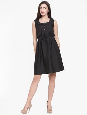 ruffle trim drawstring a-line dress - 16159280 - Standard Image - 4