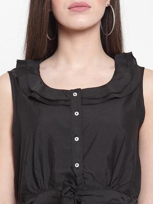 ruffle trim drawstring a-line dress - 16159280 - Standard Image - 5