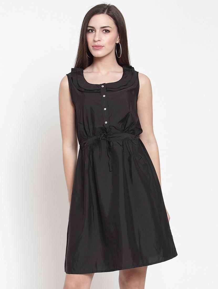 ruffle trim drawstring a-line dress - 16159280 - Zoom Image - 1