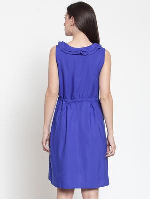 ruffle trim drawstring a-line dress - 16159281 - Standard Image - 3