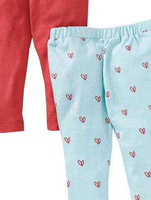 set of 2 multi colored cotton leggings - 16159317 - Standard Image - 5