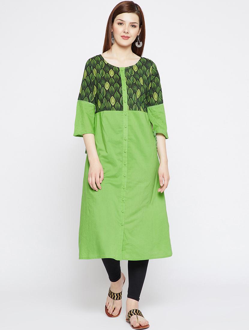 Printed a-line kurta - 16159372 - Zoom Image - 1