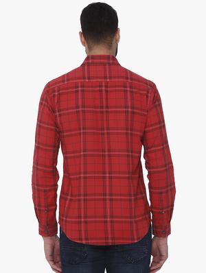 red checkered casual shirt - 16165093 - Standard Image - 3