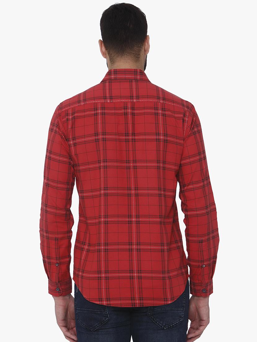 red checkered casual shirt - 16165093 - Zoom Image - 3