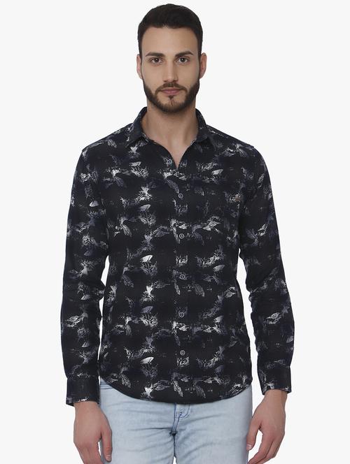 grey printed casual shirt - 16165145 - Standard Image - 1