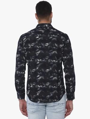 grey printed casual shirt - 16165145 - Standard Image - 3