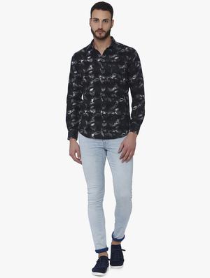 grey printed casual shirt - 16165145 - Standard Image - 4
