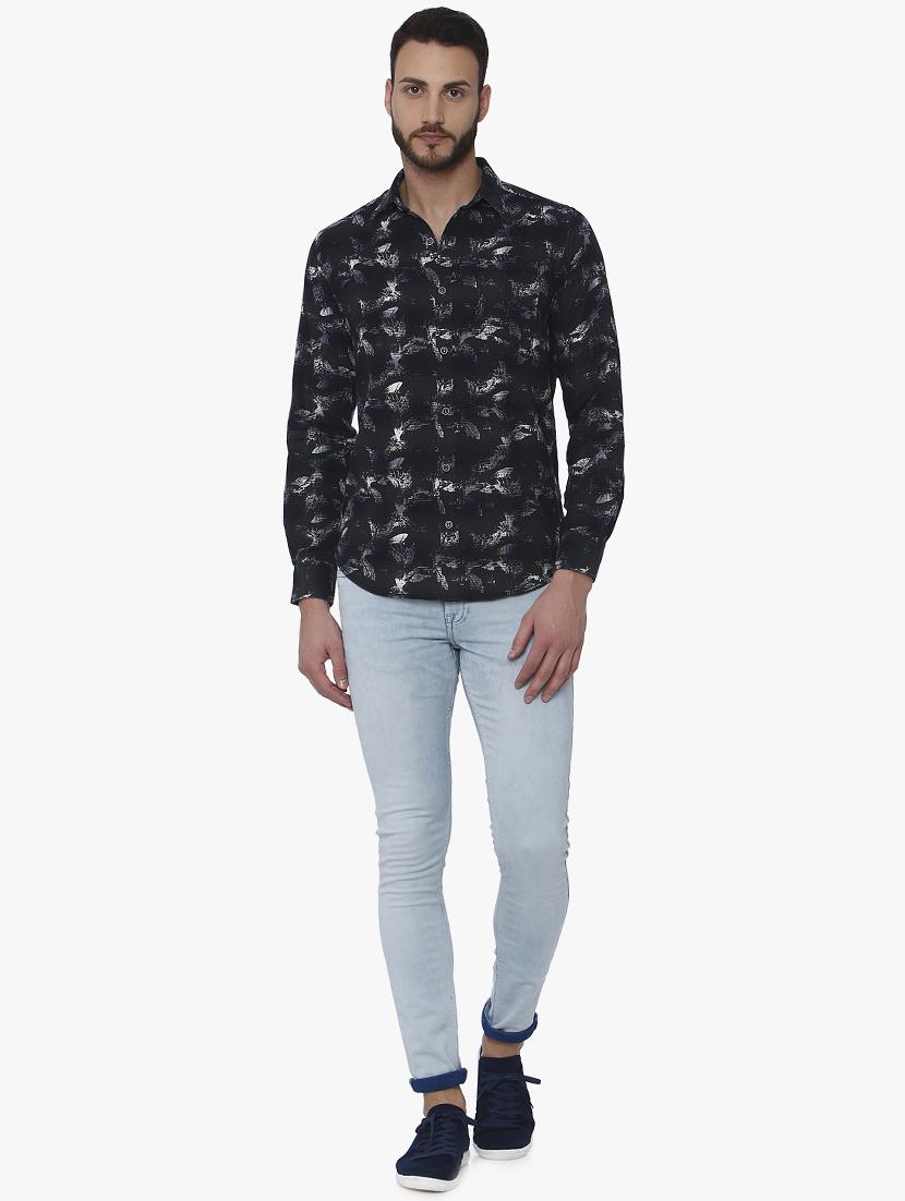 grey printed casual shirt - 16165145 - Zoom Image - 4