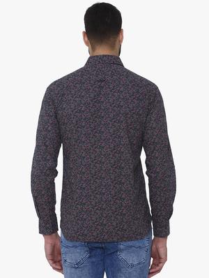 grey floral printed casual shirt - 16165148 - Standard Image - 3