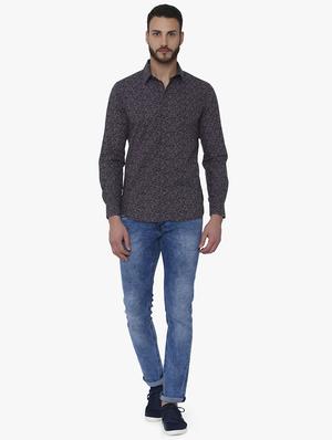 grey floral printed casual shirt - 16165148 - Standard Image - 4