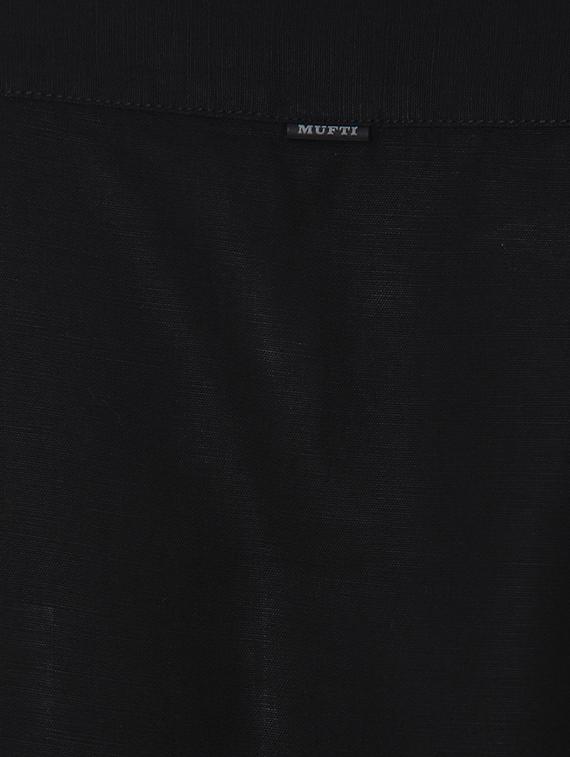black linen casual shirt - 16165150 - Zoom Image - 5