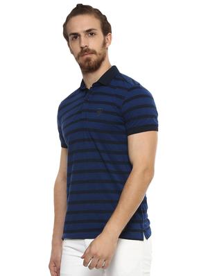 blue striped polo t-shirt - 16165182 - Standard Image - 2