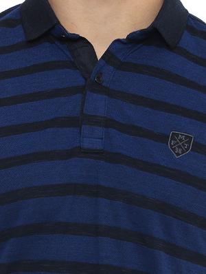 blue striped polo t-shirt - 16165182 - Standard Image - 5