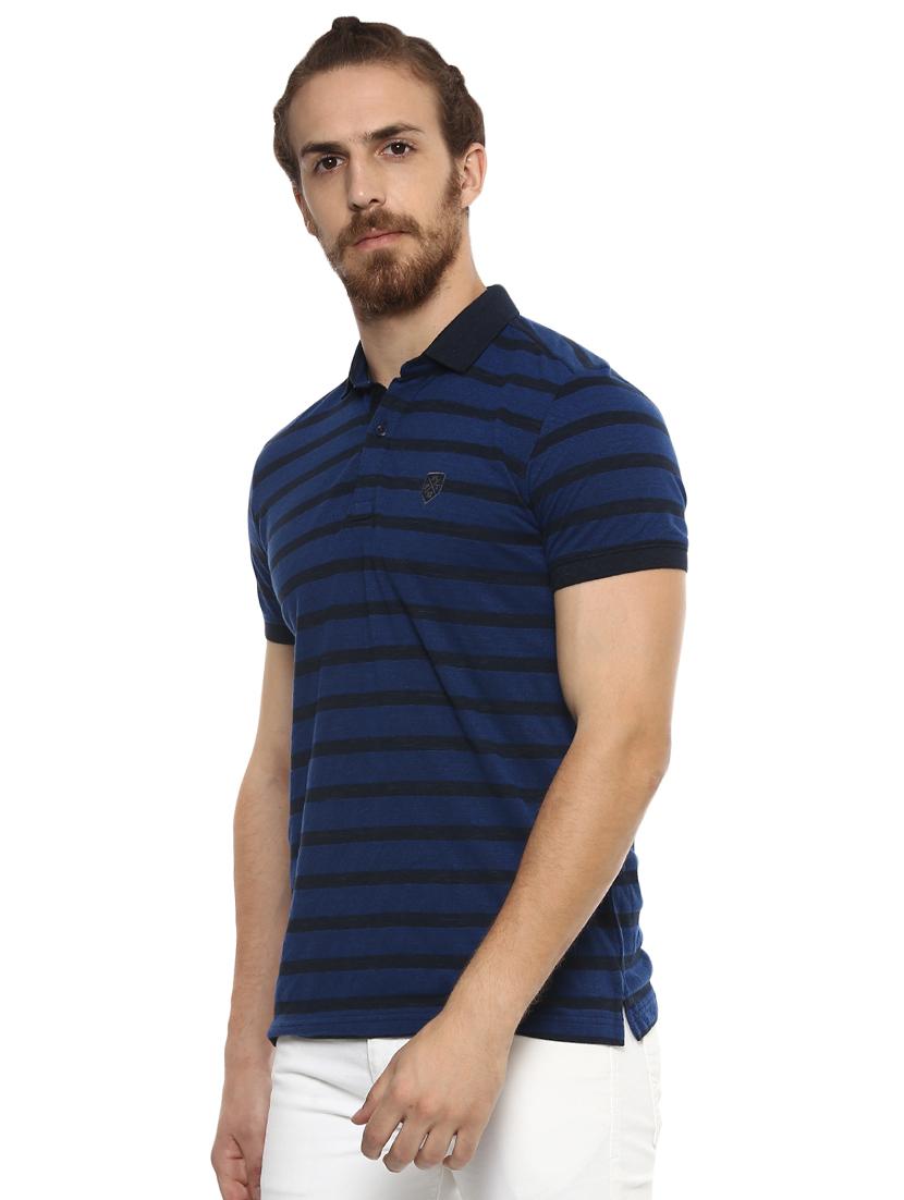 blue striped polo t-shirt - 16165182 - Zoom Image - 2