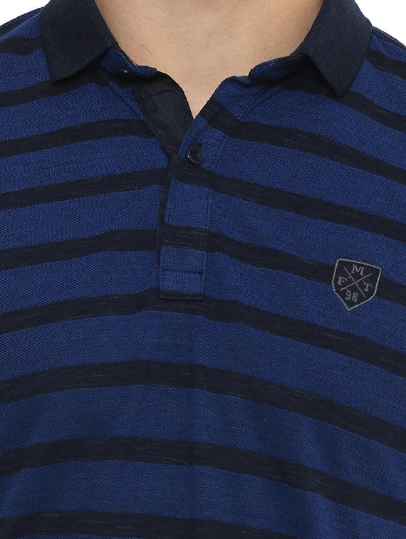 blue striped polo t-shirt - 16165182 - Zoom Image - 5