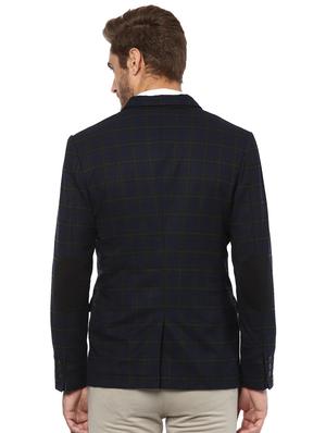 blue polyester single breasted casual blazer - 16165197 - Standard Image - 3