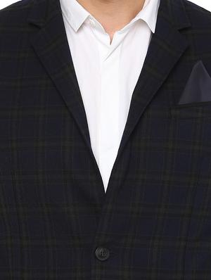 blue polyester single breasted casual blazer - 16165197 - Standard Image - 5