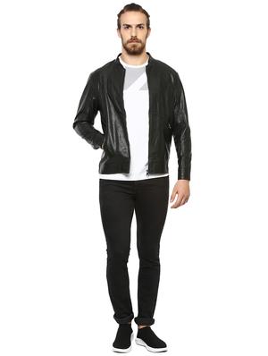 green leather biker jacket - 16165205 - Standard Image - 4
