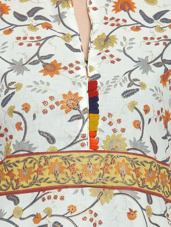 printed a-line kurta - 16165428 - Zoom Image - 4