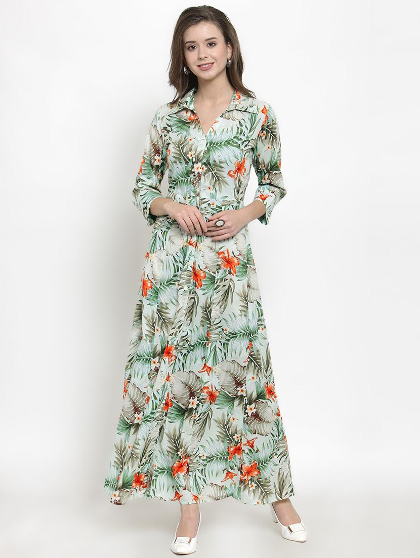 floral flared dress - 16165436 - Zoom Image - 2