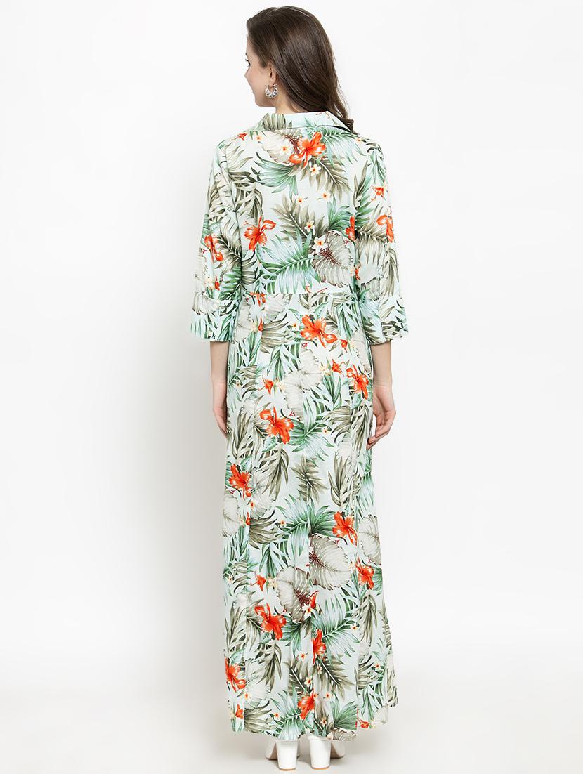 floral flared dress - 16165436 - Zoom Image - 3