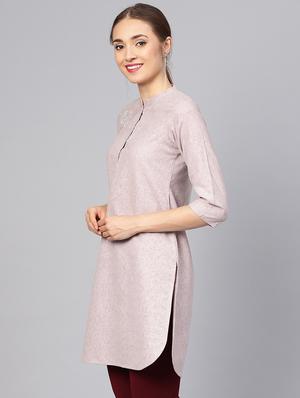 solid straight kurta - 16165606 - Standard Image - 2