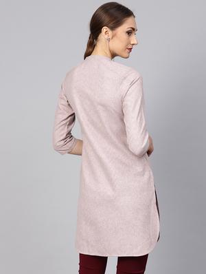 solid straight kurta - 16165606 - Standard Image - 3