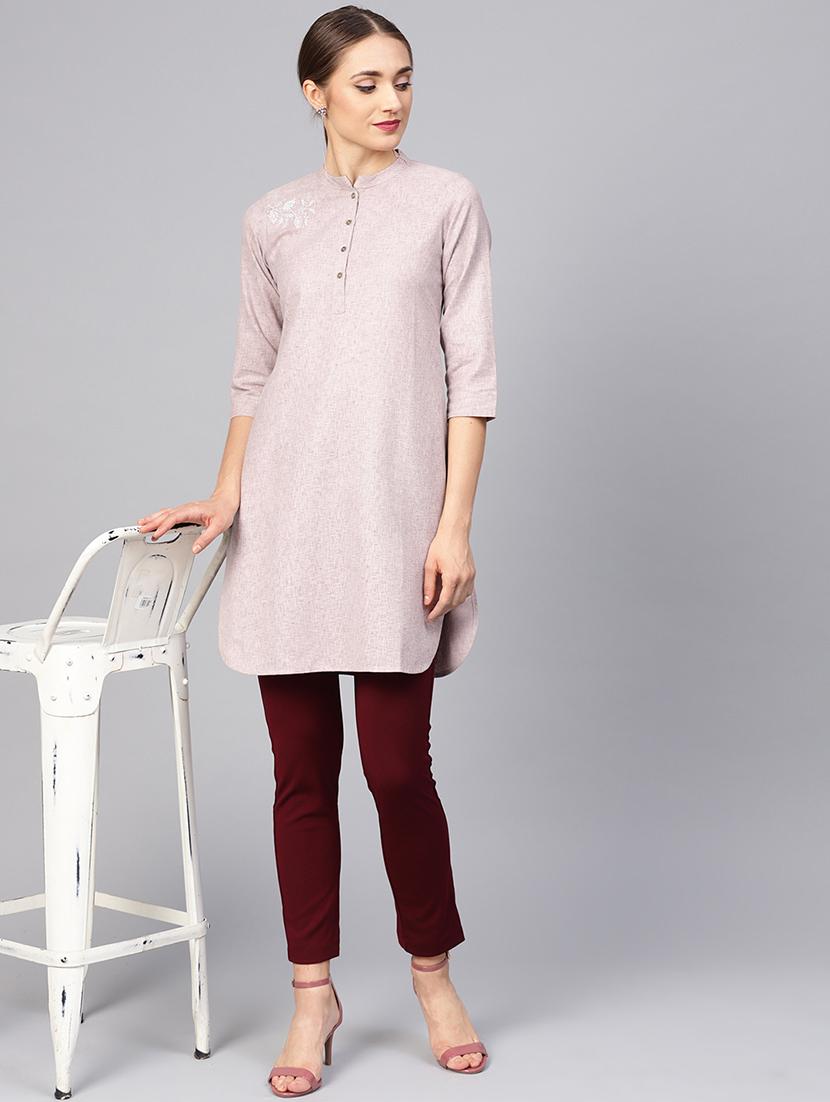 solid straight kurta - 16165606 - Zoom Image - 4