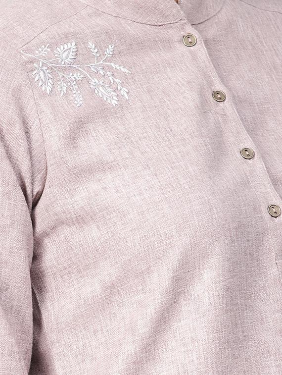 solid straight kurta - 16165606 - Zoom Image - 5