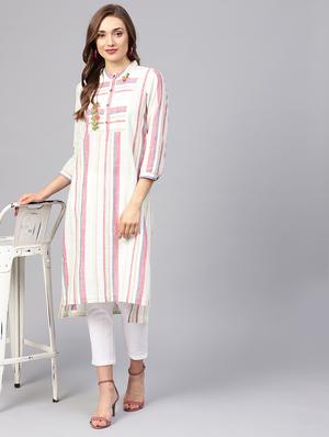 striped kurta pant set - 16165646 - Standard Image - 4