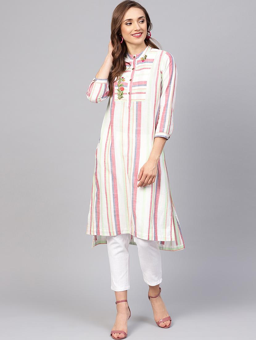 striped kurta pant set - 16165646 - Zoom Image - 1