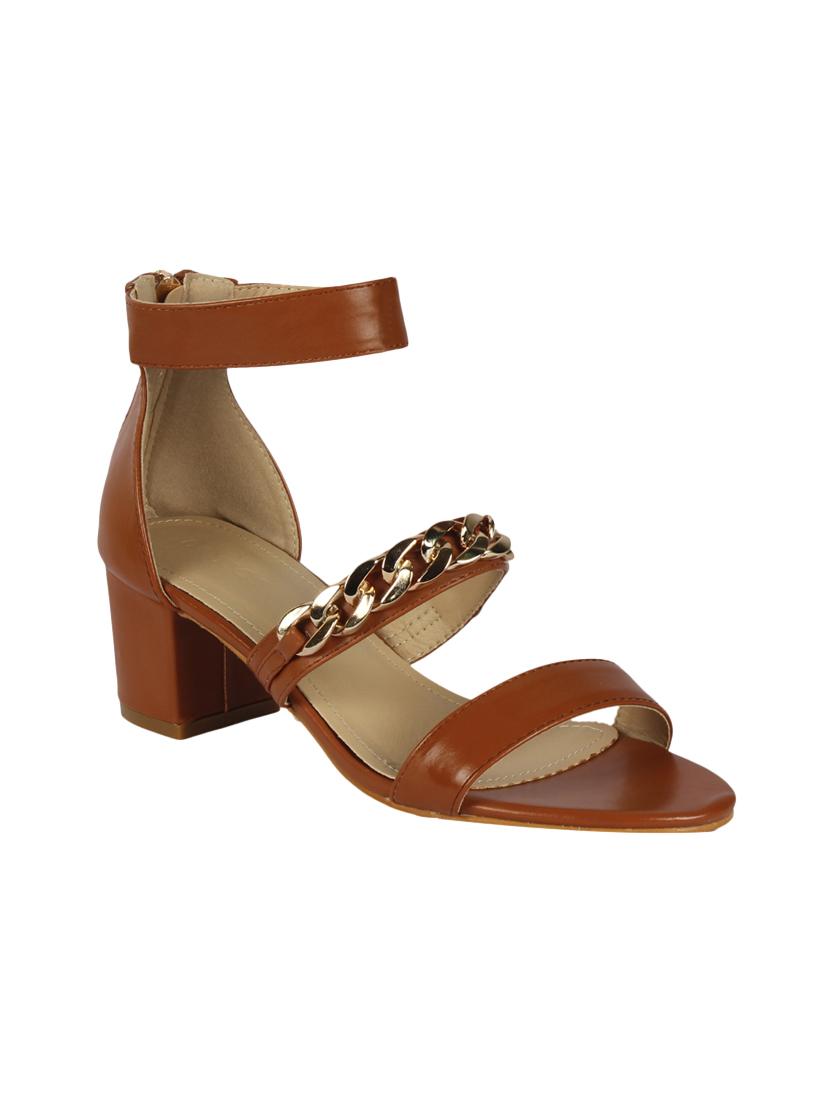 tan ankle strap sandals - 16165820 - Zoom Image - 1